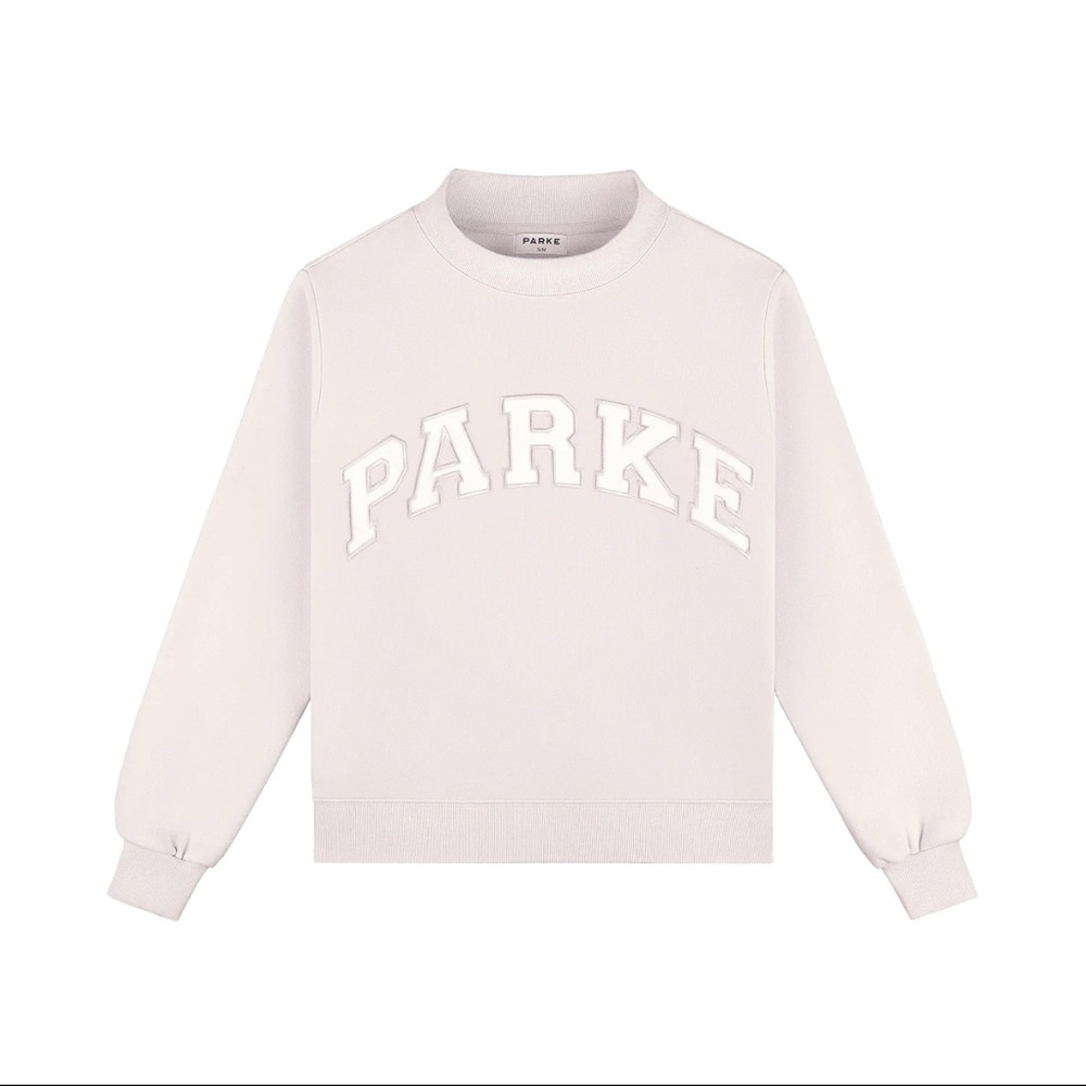 parke varsity mockneck - lilac white